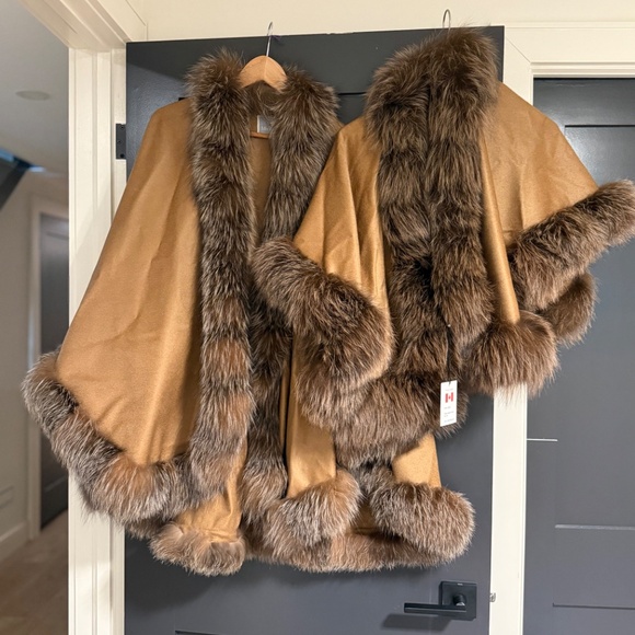 NEW: Mommy & Me 100% Cashmere Shawl x 2 - Picture 3 of 4